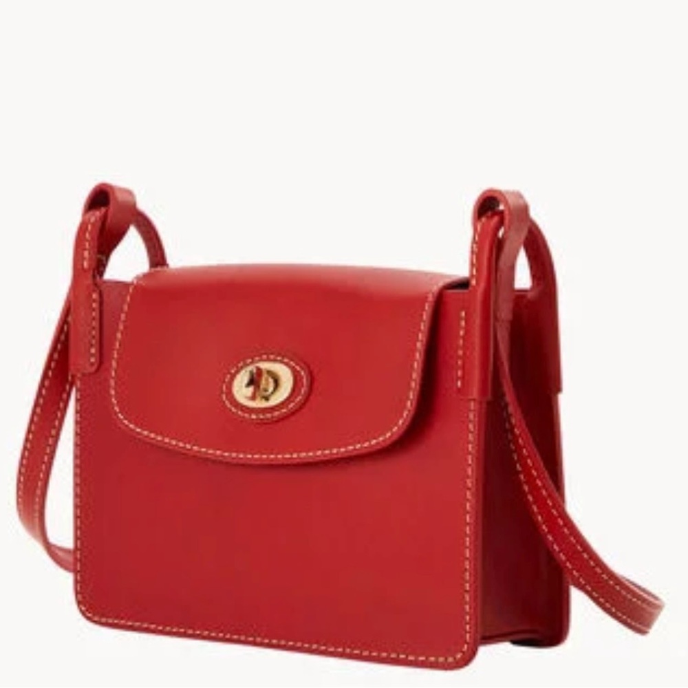 Dooney & Bourke RED LEATHER PINKY CROSSOVER BAG. NWT - Picture 4 of 15